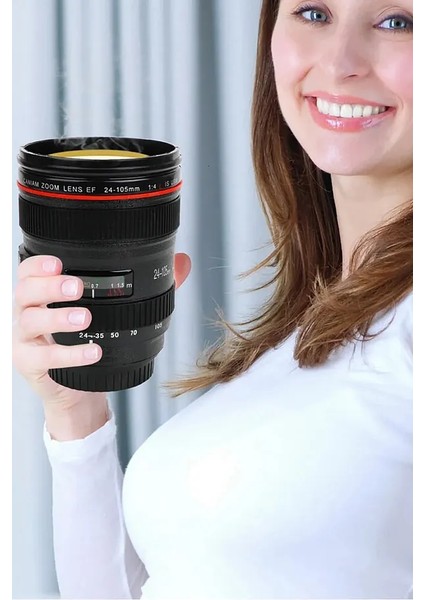 Kamera Lens Lensi Objektif Görünümlü Çay Kahve Bitki Çayı Termos Kupa Bardak 300 ml fiyatları