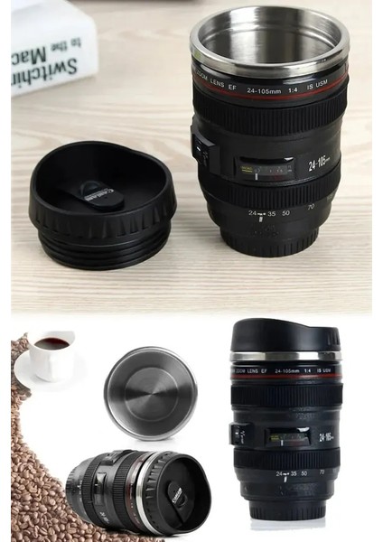 Kamera Lens Lensi Objektif Görünümlü Çay Kahve Bitki Çayı Termos Kupa Bardak 300 ml indirimleri