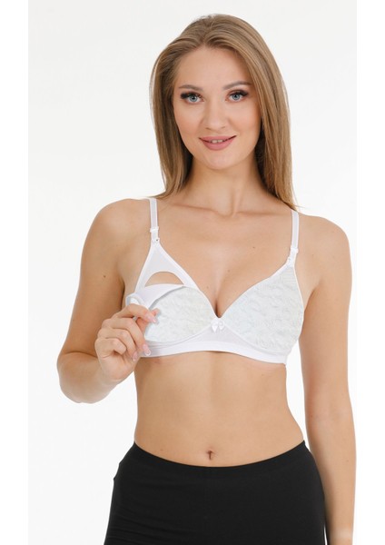Dantelli Kaplı Emzirme Sütyeni