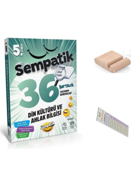 5. Sınıf Sempatik Din 36 Haftalık Kazanım Denemeleri 2025-2026 + Telefon Tutucu + Çözüm Ayracı
