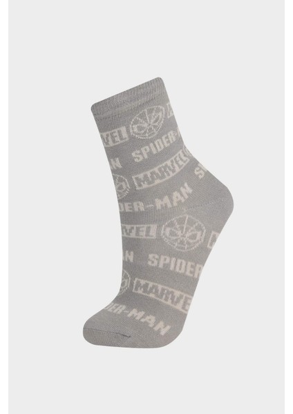 Erkek Çocuk Marvel Spiderman 2'li Pamuklu Uzun Çorap E8325A8NS modelleri
