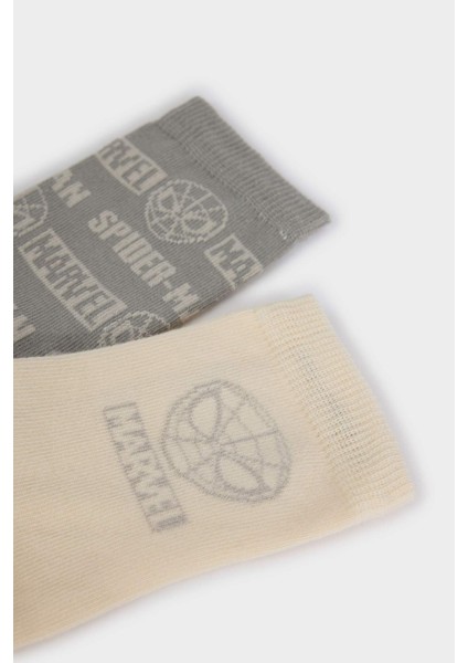 Erkek Çocuk Marvel Spiderman 2'li Pamuklu Uzun Çorap E8325A8NS fırsatları