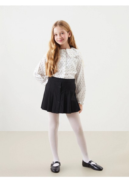 Lcw Kids Ekru Bebe Yaka Puantiyeli Kız Çocuk Gömlek fiyatları