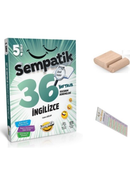 5. Sınıf Sempatik Ingilizce 36 Haftalık Kazanım Denemeleri 2025-2026 + Telefon Tutucu + Çözüm Ayracı