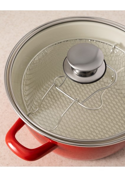 Salentino Kızartma Tenceresi - Kırmızı - 22 cm modelleri