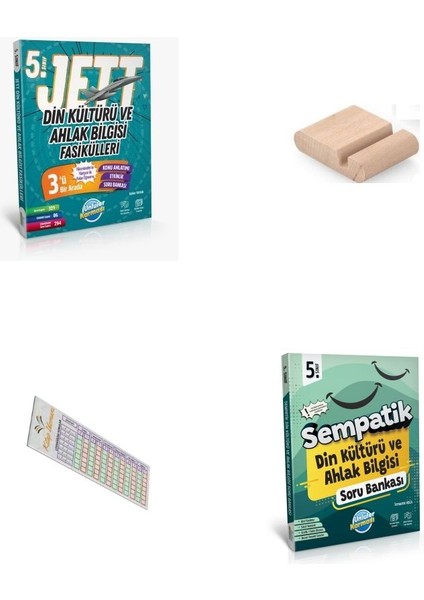 5. Sınıf Jet Din Fasikülleri + Sempatik Soru Bankası 2025-2026 + Telefon Tutucu + Çözüm Ayracı