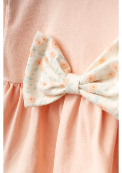 Fiyonk Detaylı Bandanalı Çiçek Baskılı Taytlı Kız Bebek Alt Üst Takım modelleri