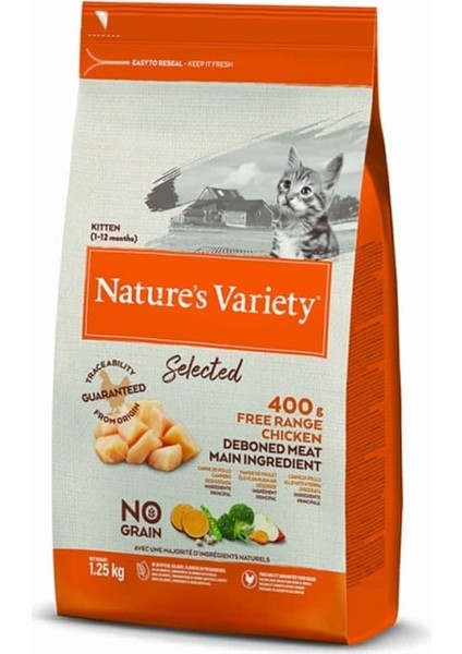 No Grain Serbest Gezen Tavuklu Tahılsız Yavru Kedi Maması 1,25 kg