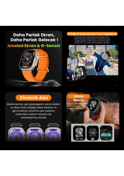Watch Hk 11 Ultra 3 Amoled Akıllı Saat Iphone ve Android Tüm Telefonlara Uyumlu Amoled Watch indirimleri
