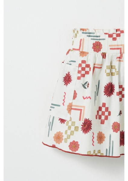 Fiona Desenli Mini Etek