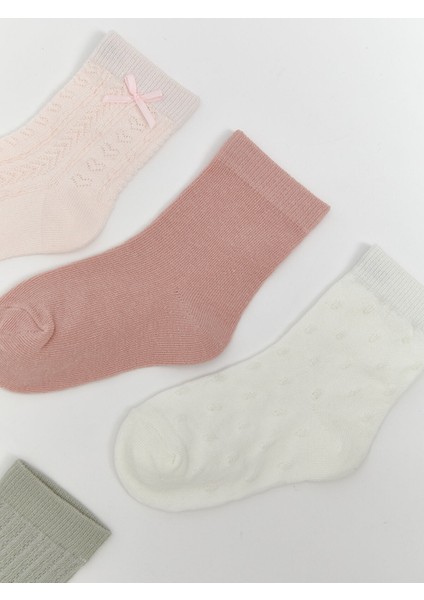 Yeni Sezon Desenli Kız Bebek Soket Çorap 5'li fiyatları