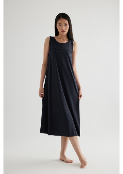 Kadın Modal Kolsuz Kalın Askılı Elbise