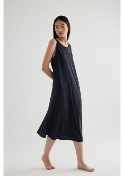 Kadın Modal Kolsuz Kalın Askılı Elbise modelleri