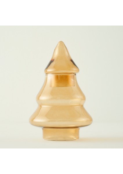 Pine Tree Yılbaşı Dekoratif Obje Amber (18x26 cm)