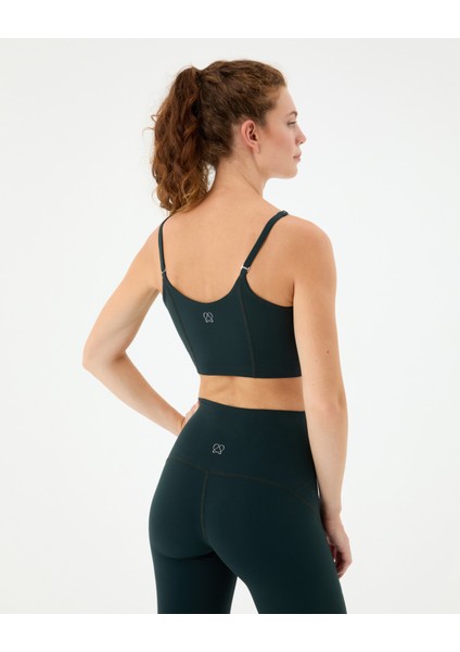Petrol Göğüs Pedli, Düz ve Çapraz Ayarlanabilir Askılı, Geri Dönüştürülmüş, Spor ve Fitness Sütyeni Askılı Basic Motion Bra fiyatları