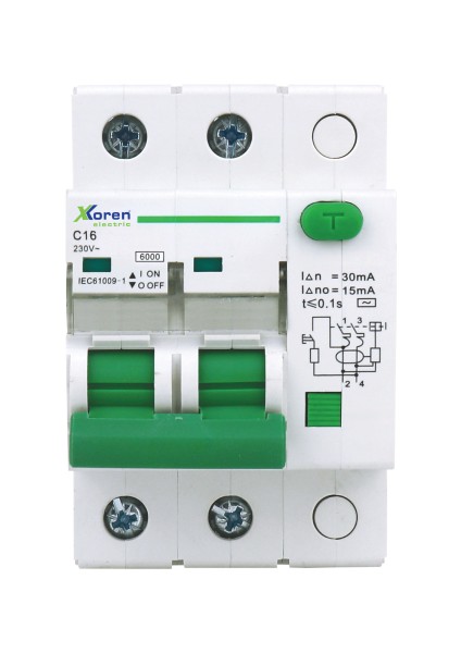 6ka 2p 32A 300MA Ac Tipi Kaçak Akım Korumalı Otomatik Sigorta