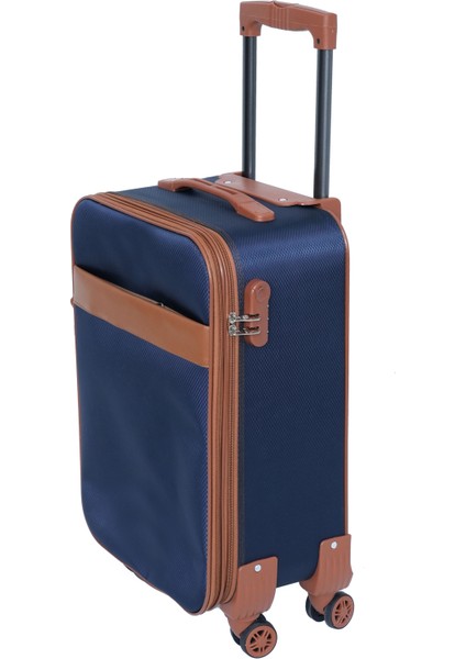 Wordrobe Raflı 4 Teker Çekçekli Lacivert-Taba Küçük Boy Valiz fiyatları