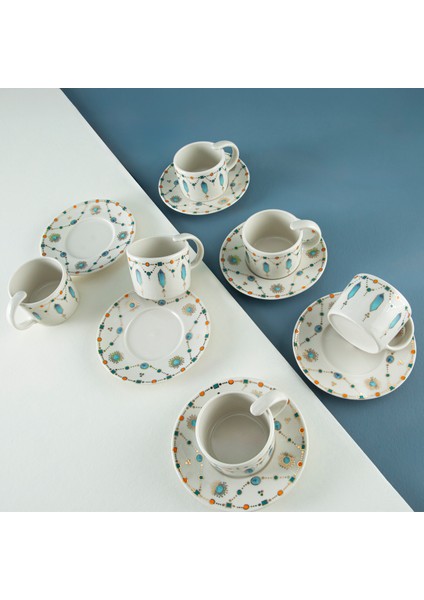 Blue Diamond 12 Parça 6 Kişilik Kahve Fincan Takımı 100 ml fırsatları