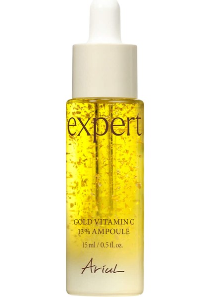 Expert Gold Vitamin C 13% Ampoule 15ML - 24 Ayar Altın & Saf C Vitamini Vegan Ampul