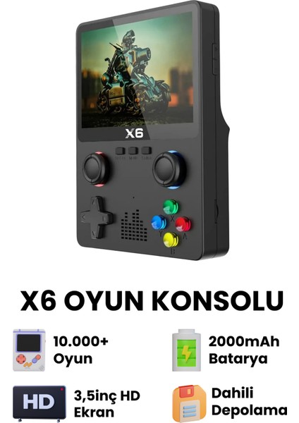 X6 Oyun Konsolu Yeni Nesil El Atarisi 10.000+ Oyun