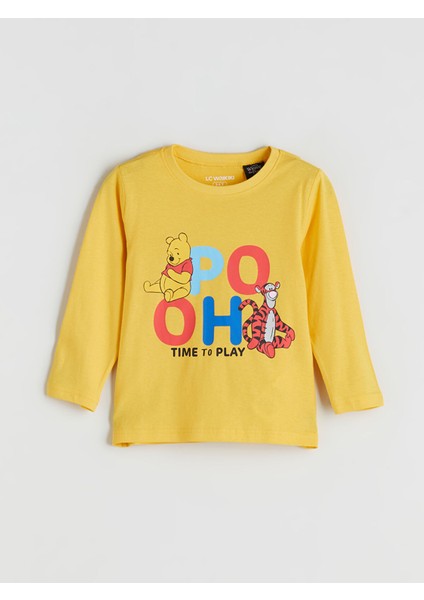 Yeni Sezon Bisiklet Yaka Winnie The Pooh Baskılı Erkek Çocuk Pijama Takım fiyatları
