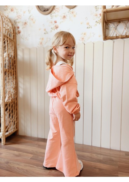 Ispanyol Paça Kız Eşofman Takımı Somon modelleri