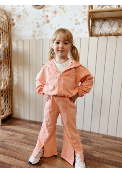 Ispanyol Paça Kız Eşofman Takımı Somon indirimleri