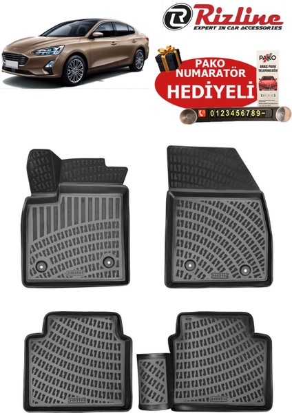 Ford Focus 2018-2023 Arası Havuzlu Paspas