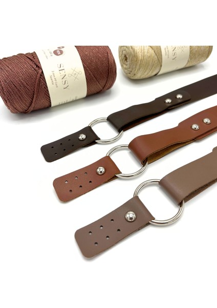 Deri Halkalı Tek Çanta Sapı 72 cm Çanta Aksesuarı