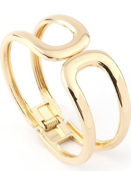 Vıp Gold Geometrik Kalın Kelepçe Bileklik fiyatları