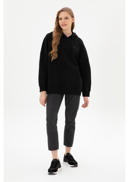 Kadın Siyah Sweatshirt 50313567-VR046 fırsatları