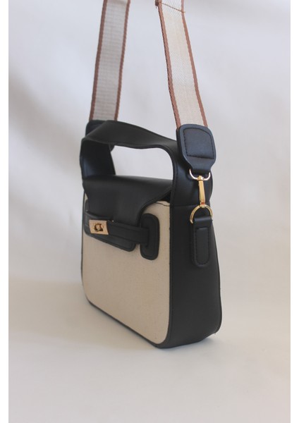 Jody Siyah Kanvas El ve Çapraz Çanta