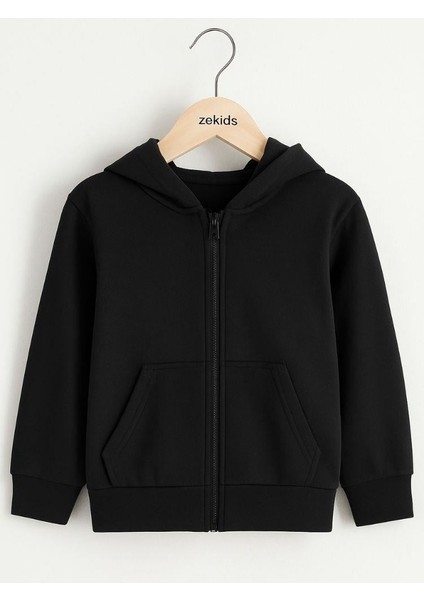 Çocuk Fermuarlı Ince Mevsimlik Basic Kapüşonlu Okul Hırkası indirimleri