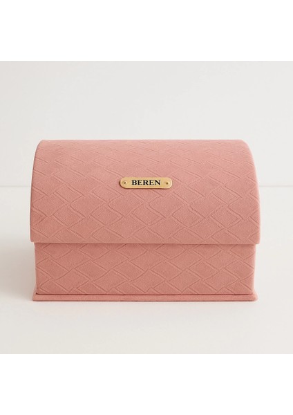 Dekoratif Kadife Takı Bijuteri Mücevher Kutusu Organizer Düzenleyici Pembe Dikdörtgen fiyatları