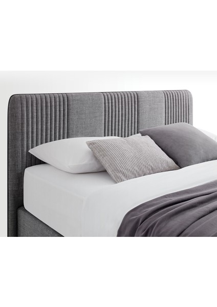 Bedding Wool Sense Tek Kişilik Baza - Başlık Set - Koyu Gri