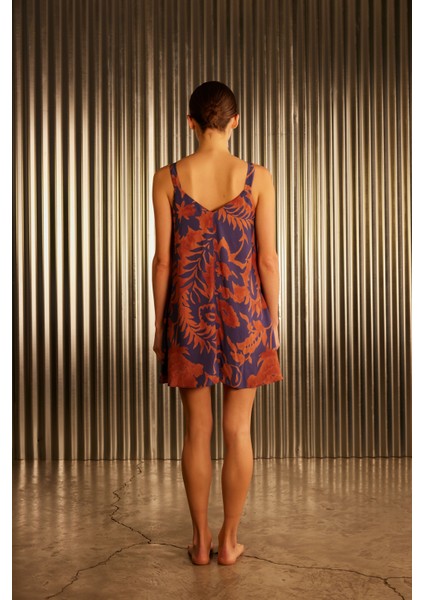 Kadın Dokuma V Yaka Kalın Askılı Elbise fırsatları