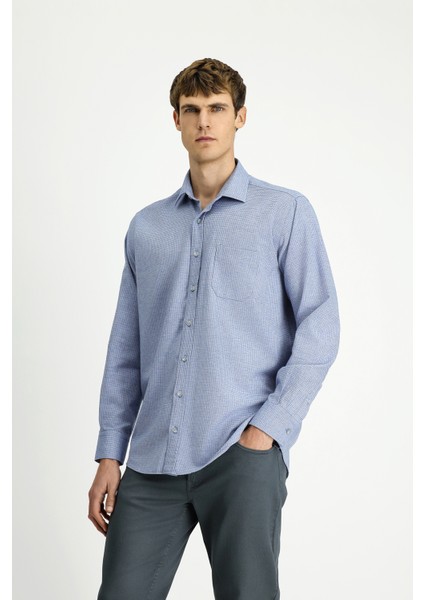 Uzun Kol Regular Fit Desenli Pamuklu Oduncu Gömlek fırsatları