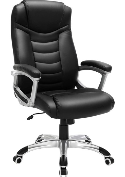 Ergonomik Ofis Koltuğu Yüksekliği Ayarlanabilir Döner Sandalye Sağlam, Dayanıklı, Siyah OBG21B 52X53X122 cm