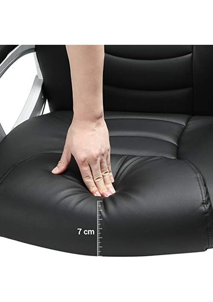 Ergonomik Ofis Koltuğu Yüksekliği Ayarlanabilir Döner Sandalye Sağlam, Dayanıklı, Siyah OBG21B 52X53X122 cm fiyatları