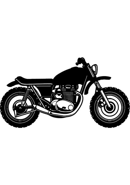 Klasik Motosikletler 3 Sticker 15 x 7 cm