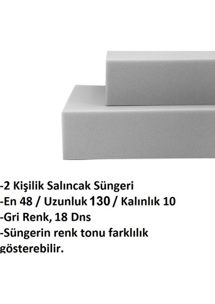 Sünger Takımı 18dns 132x48x10cm 2 Kişilik Salıncak Minderleri İçin fiyatları