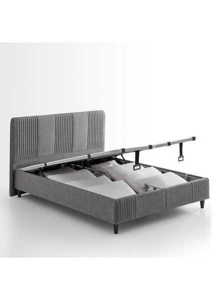 Bedding Wool Sense Çift Kişilik Baza - Başlık Set - Koyu Gri modelleri