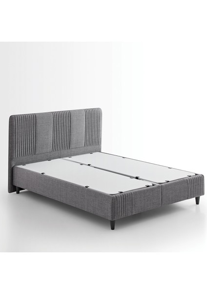 Wool Sense Çift Kişilik Baza - Başlık Set - Koyu Gri fırsatları