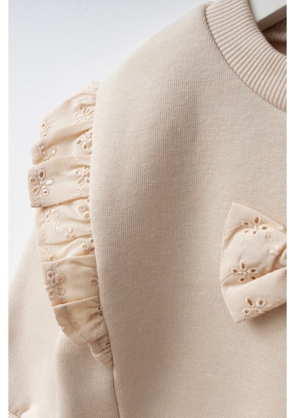 Brode Fiyonk Detaylı Kız Bebek Alt Üst Takım modelleri