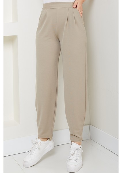 Elenor Cepli Havuç Pantolon 1584 - Taş