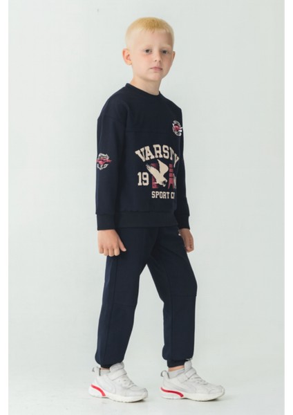 Erkek Çocuk Varsity Baskılı Alt Üst Eşofman Takımı AK7959 fiyatları