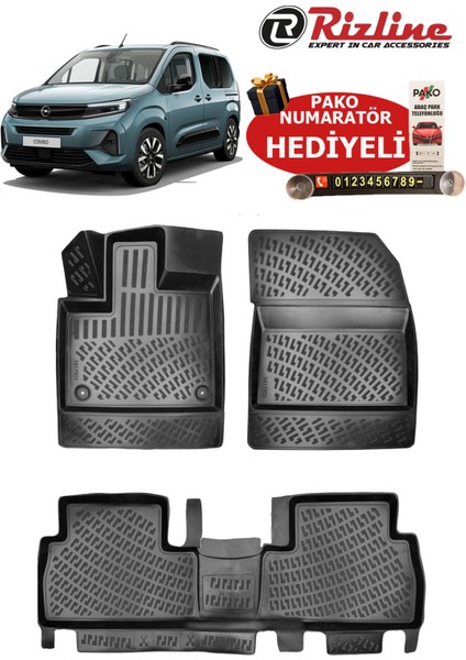 Opel Combo 2019 Sonrası Havuzlu Paspas