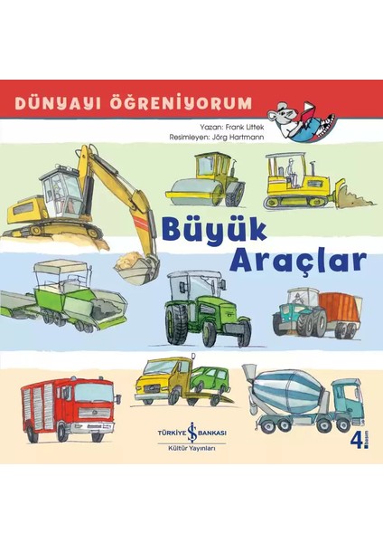 Uçak, Tren, Gemi – Otomobiller – Büyük Araçlar – Inşaat Makineleri (4 Kitap Seti) + Sticker Hediyeli modelleri