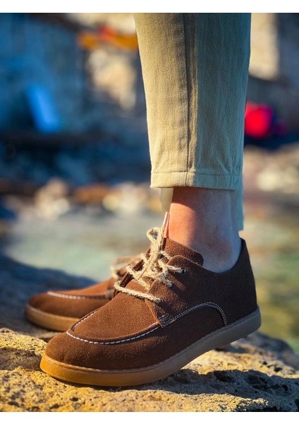 Kb-X5 Kuback Kahve Süet Bağcıklı Günlük Erkek Ayakkabı modelleri