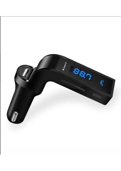Carg7 Bluetooth Araç Fm Transmitter USB Girişli Siyah Android Ios Cihazlar Uyumlu